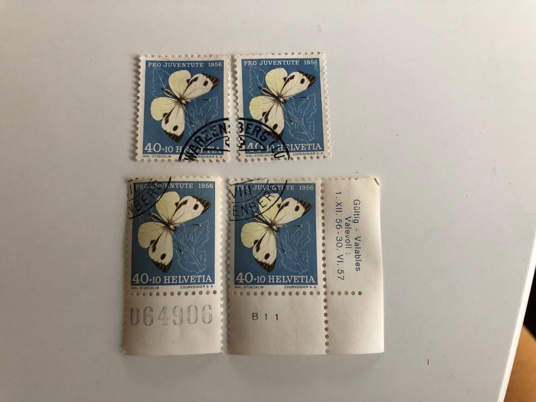 Tutti i francobolli: PJ-Sommervogel mit Eckstempel SCHWARZENBERG LU, ab 1.-- – Usato da Lufingen venduto da Rac0 2