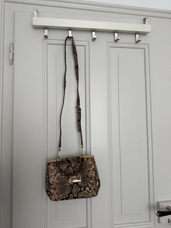 Michael Kors Handbag Snakeskin effect brown gold closure