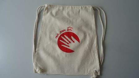 Turnbeutel Stoffbeutel Rucksack "moi pour toi" neuwertig