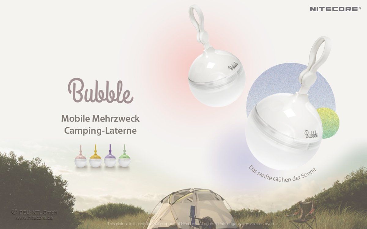 Lanterne: Nitecore Bubble, mobile Mehrzweck-Laterne in 5 Farben – Nuovo e nell'imballaggio originale da Grüningen venduto da Prolumin 1