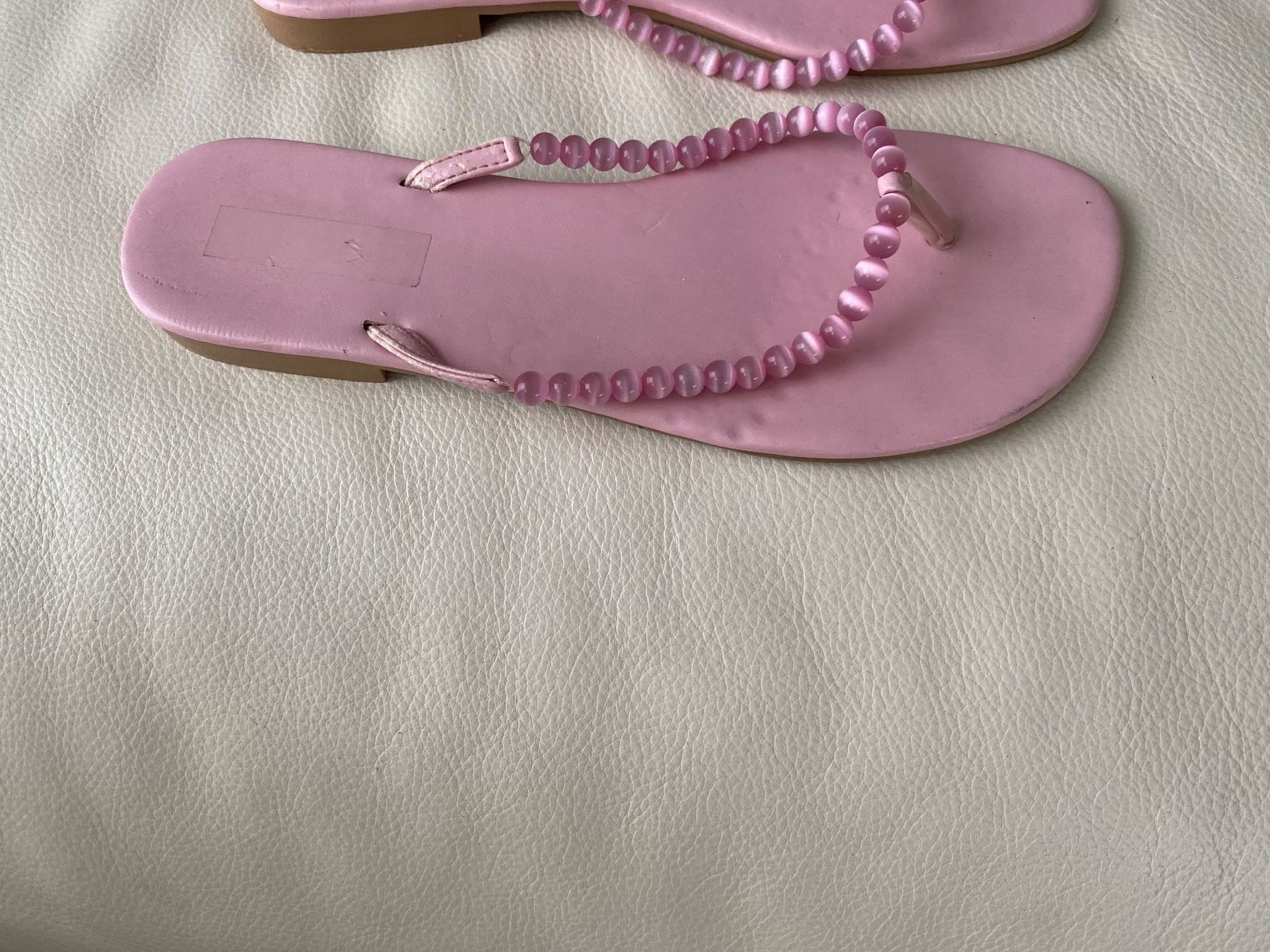 Scarpe da donna: SUMMERTIME - stylische/edle Flip-Flops mit Perlen, rosa, 38 – Usato da Winkel venduto da ferrari2022 2