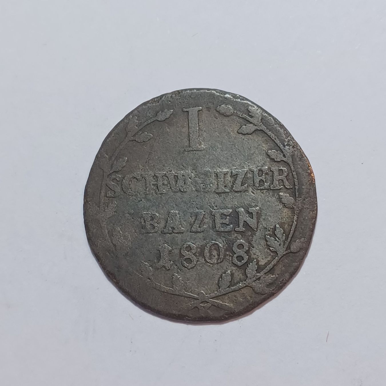 Alle Münzen: Batzen 1808 St. Gallen – Gebraucht aus Pfäffikon ZH von Welt_Muenzen