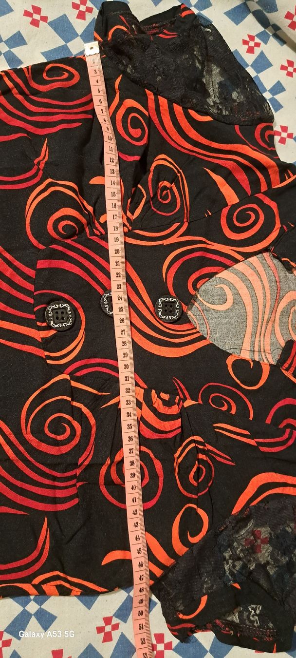 Camicette: Stylish Black & Orange Swirl Blouse – Nuovo (secondo la descrizione) da Bern venduto da mahilini 1