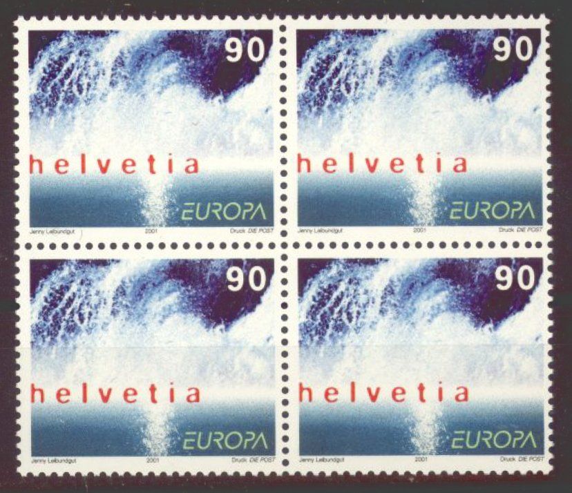 Alle Briefmarken: 2001, Europa ** – Gebraucht aus Willisau von Vollstempel