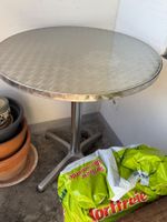 Bistrotisch silber, 60 cm Durchmesser