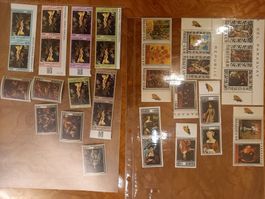 Timbres poste du Paraguay, tableaux célèbres neufs