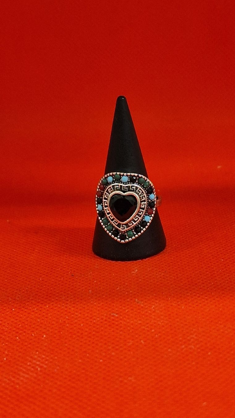 Anelli: Schicker ring mit Steinbesatz Gr. 58 – Nuovo (secondo la descrizione) da Herisau venduto da Antiques.AR