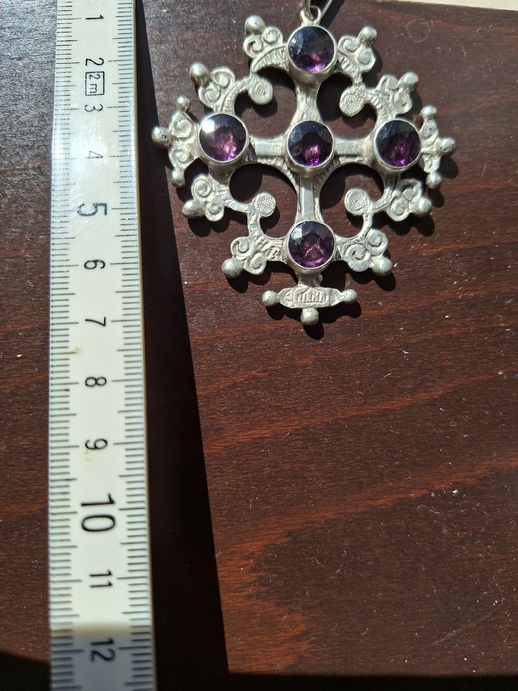 Anhänger: Schmuckanhänger Jerusalem Amethyst Silber vintage – Gebraucht aus Niederlenz von bagua1 4