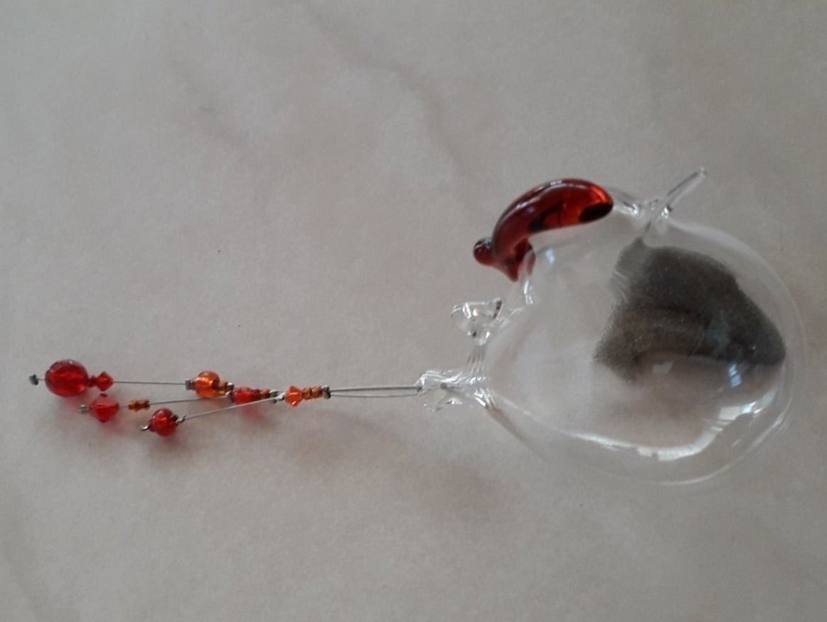 Statuette: Burri Glas Vogel, zum hängen – Nuovo e nell'imballaggio originale da Winistorf venduto da acreativ4 1
