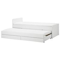 IKEA SLÄKT Kinderbett mit Ausziehbett & 2 Matratzen