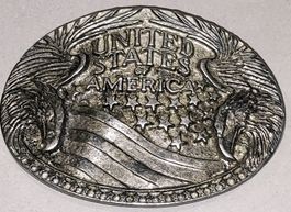 USA Adler Gürtelschnalle, Vintage Look, Top Zustand!