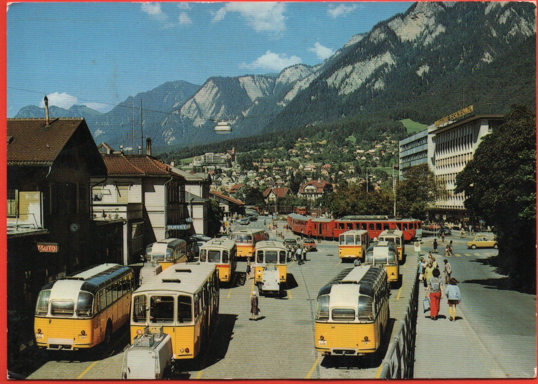 Cartes postales: CHUR Post- und Bahnhofplatz - Bahn - Postauto – D'occasion à Jona par philajona