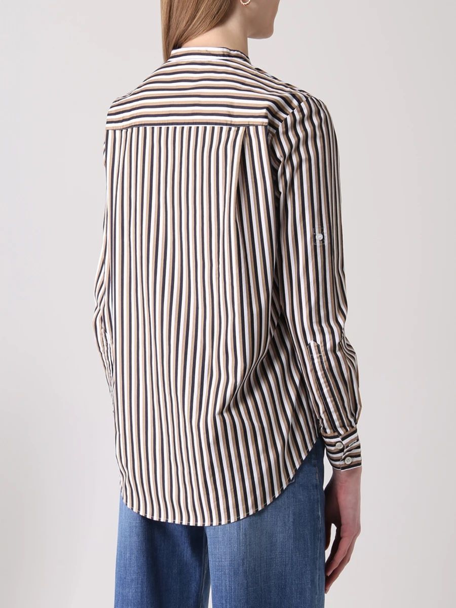 Hugo Boss Camicette: Boss Striped Cotton Shirt Bluse – Usato da Münchenstein venduto da B771 1