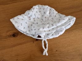 wunderschöner Baby Musselin Sonnenhut  50/51 18-24Monate