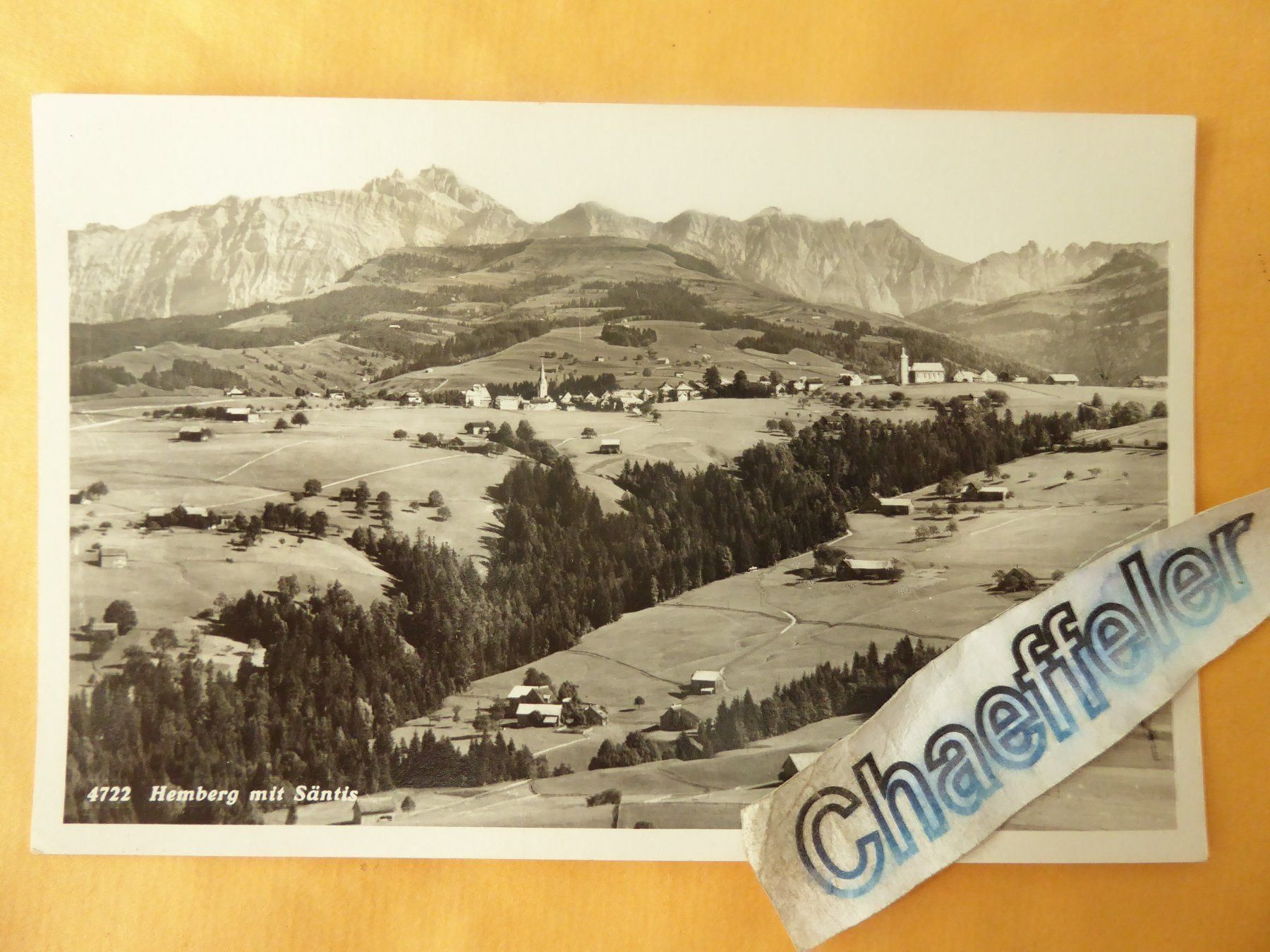 Ansichtskarten: 4722 Hemberg mit Säntis – Gebraucht aus Zürich von Chaeffeler