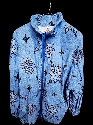 Element Giacche: Blau gemusterte Windbreaker-Jacke mit Tribal-Designs - – Usato da Zug venduto da vinokilo 1