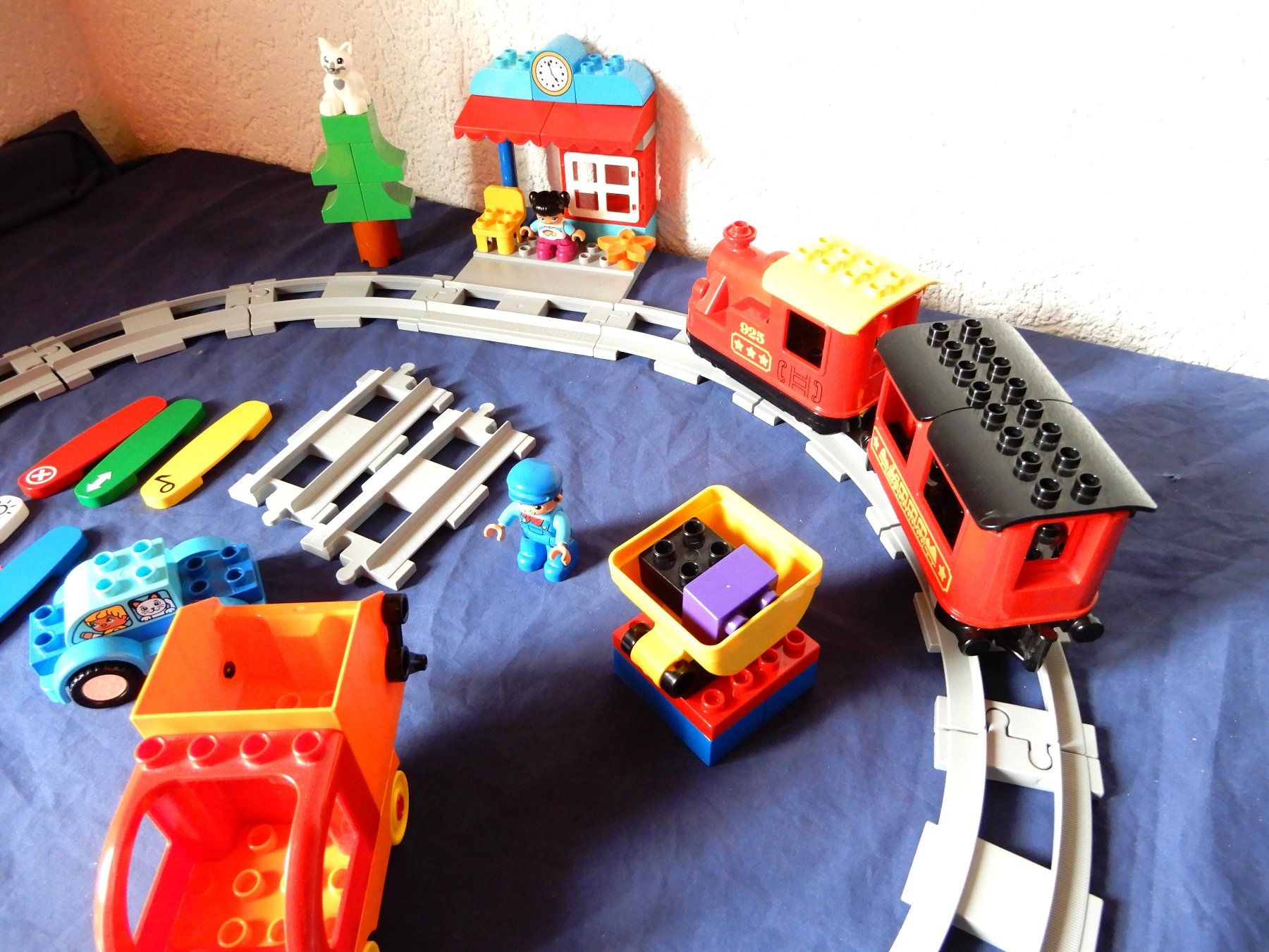 Lego Kit di costruzioni: Duplo Dampfeisenbahn 10874 + Auto + Müllabfur – Usato da Senèdes venduto da tintinette43 3