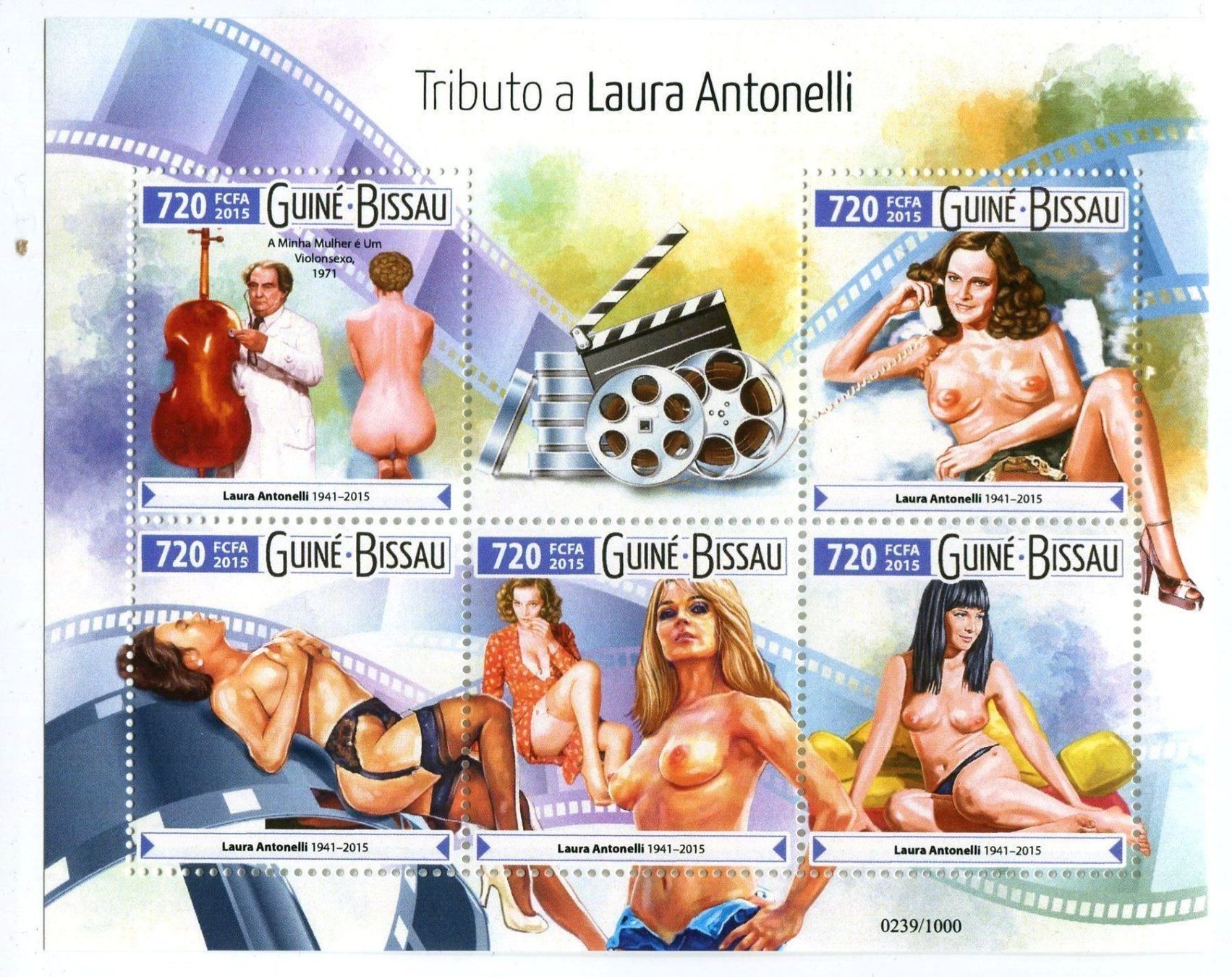Alle Briefmarken: Block "Laura Antonelli". Guinea-Bissau. – Neu und originalverpackt aus Basel von Butsch5