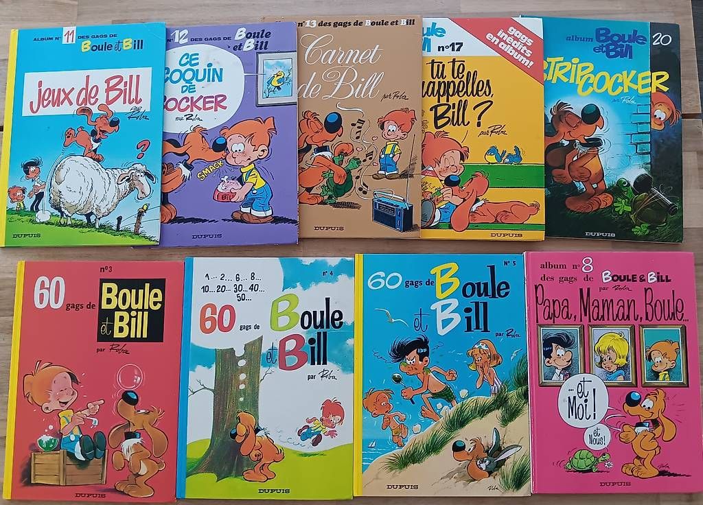 Fumetti: 9x Boules et Bill, de Rola – Usato da Satigny venduto da emigo