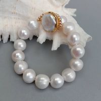 Lua weiss Perlen Armband Perle 20.30 cm Bracelet Echt Vrai