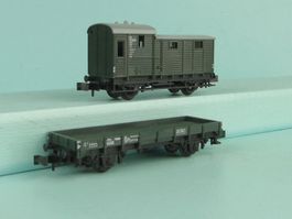 Minitrix Spur N 2 X Güterwagen