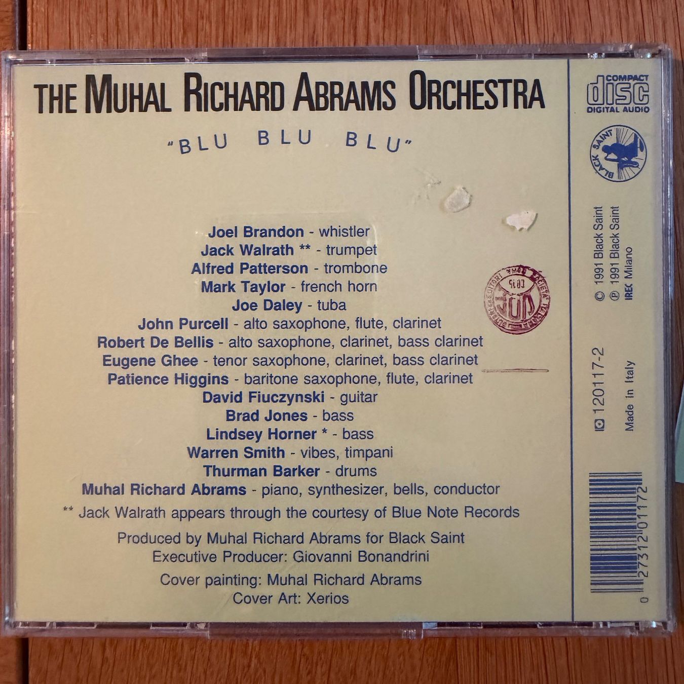 CD: Muhal Abrams Orchestra (CD Black Saint) w. David Fiuczynski – Usato da Zug venduto da Mirare9 2