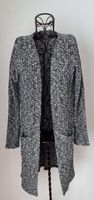 Lange Strick Jacke schw./weiss,Gr.XL
