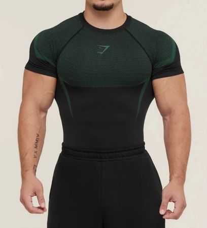 Gymshark Onyx 5.0 T-Shirt (Black/Lift Green)