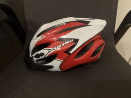 Sportivo Fahrradhelm Velohelm rot weiss Gr. L/XL