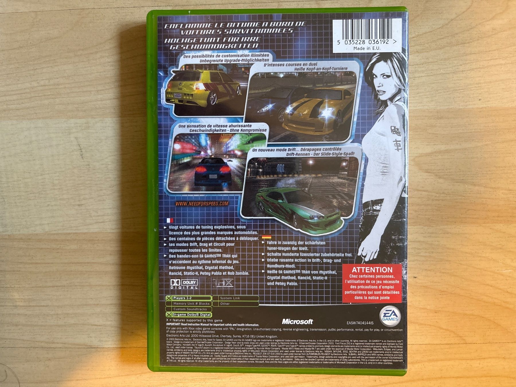Microsoft Giochi: NFS UNDERGROUND NEED FOR SPEED - Microsoft XBOX CLASSIC – Usato da Zürich venduto da hiddentreasures_zh 1