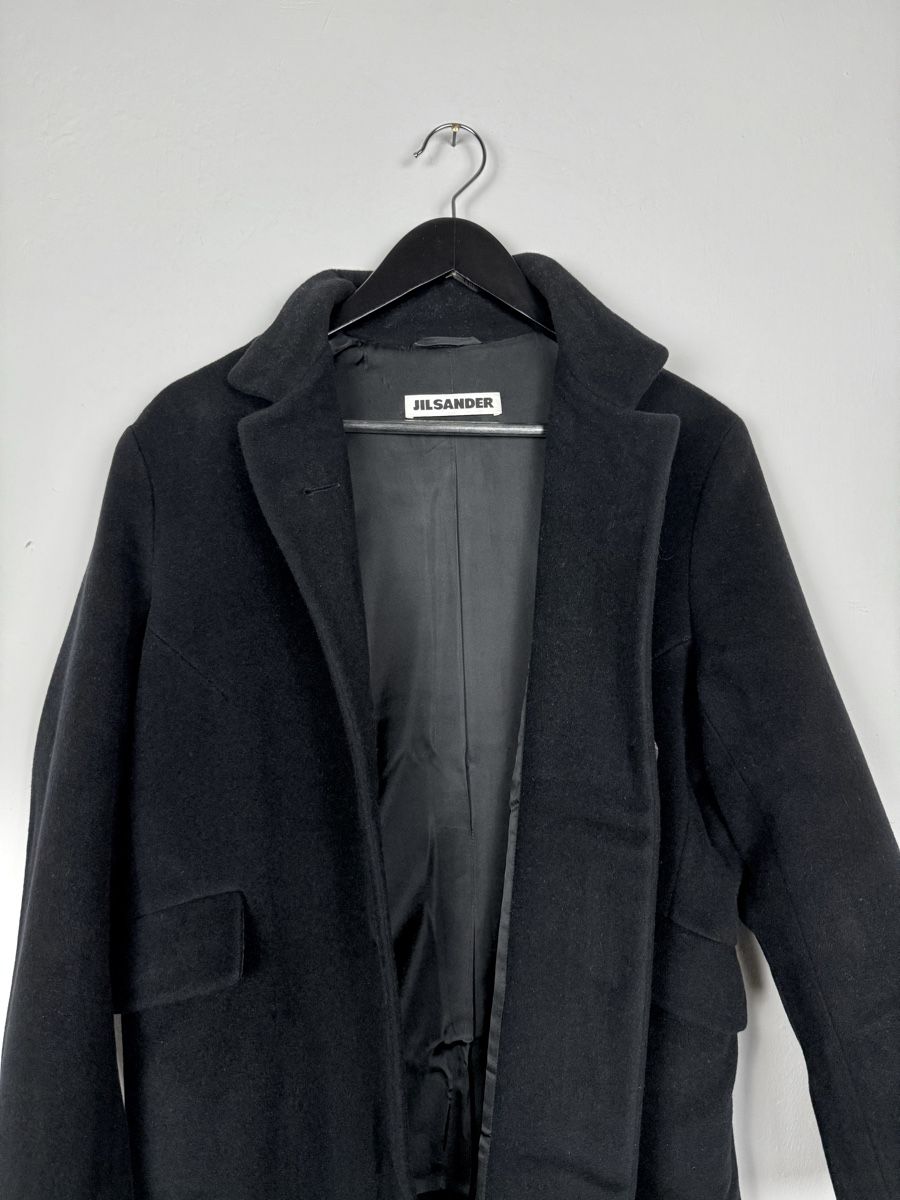 Jil Sander Cappotti: Jil Sander Wollmantel, Grösse 36, Schwarz – Usato da Basel venduto da A-Z-B 1