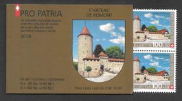 Markenheftchen Pro Patria Nr. 30 2018 ** Schloss Romont