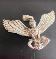 Biker/Gothic Anhänger Engel mit Totenkopf Silber 925