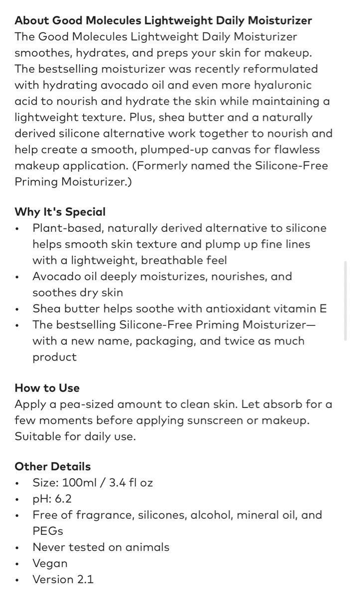 Gesichtspflege: GOOD MOLECULES Lightweight Daily Moisturizer, Neu – Neu und originalverpackt aus Zürich von deruja 7