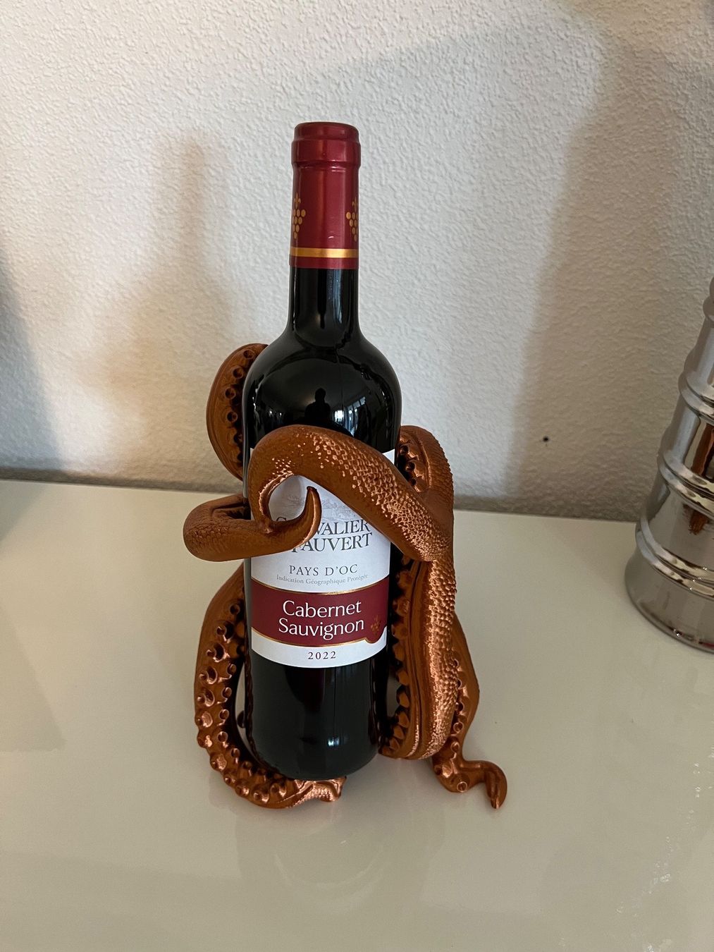 Weingestelle & -ständer: Pieuvre support pour bouteille – Neu (gemäss Beschreibung) aus Vicques von PAMB3D 4