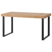 IKEA TARSELE Ausziehtisch, Eichenfurnier/schwarz