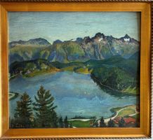 H. Lüthi, Schweizer Landschaft, 1919, wunderschönes Ölbild
