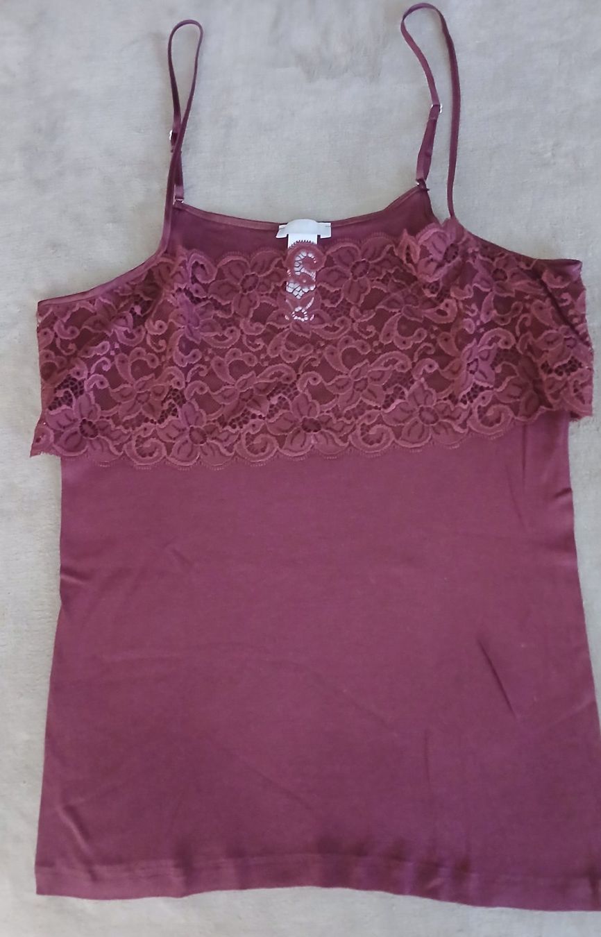 Hanro Top: HANRO DAMEN UNTERHEMD MIT SPITZE Gr. L – Nuovo (secondo la descrizione) da Villa Luganese venduto da luxlady 1