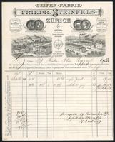 Rechnung Zürich 1887, Friedr. Steinfels