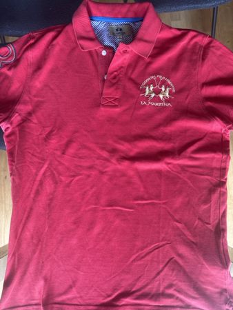 Polo La Martina rouge taille L état neuf