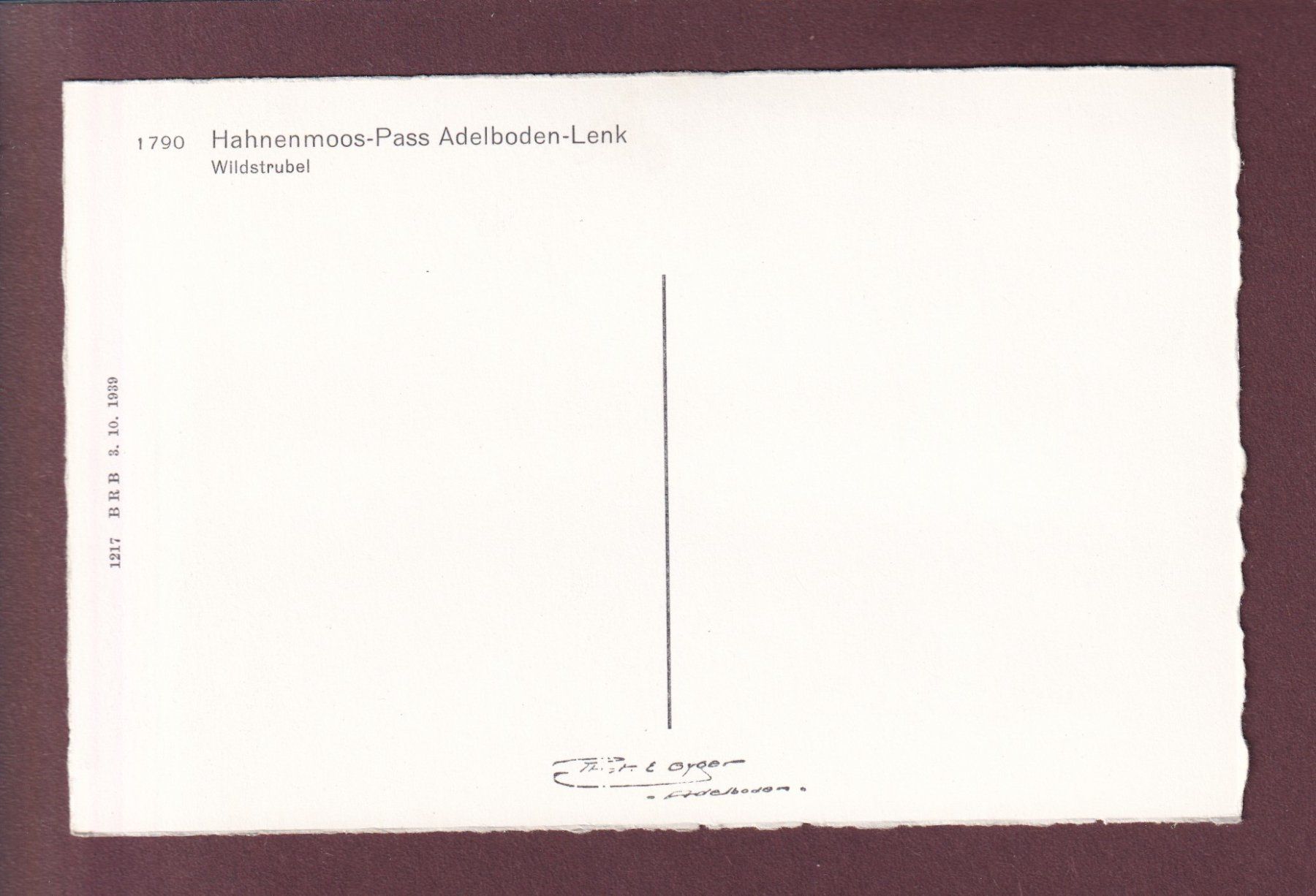 Cartoline postali: HAHNENMOOS-PASS - Adelboden-Lenk – Usato da Pully venduto da nicecards 1