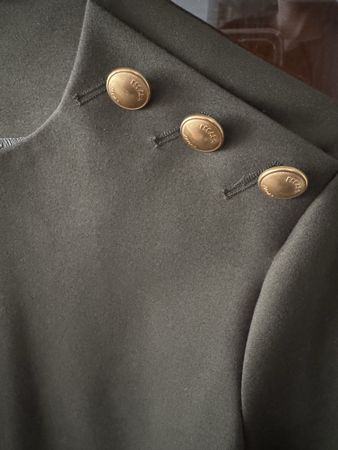 Olivgrünes Escada Kleid, Gr. 36, Herbst Chic, Top Zustand