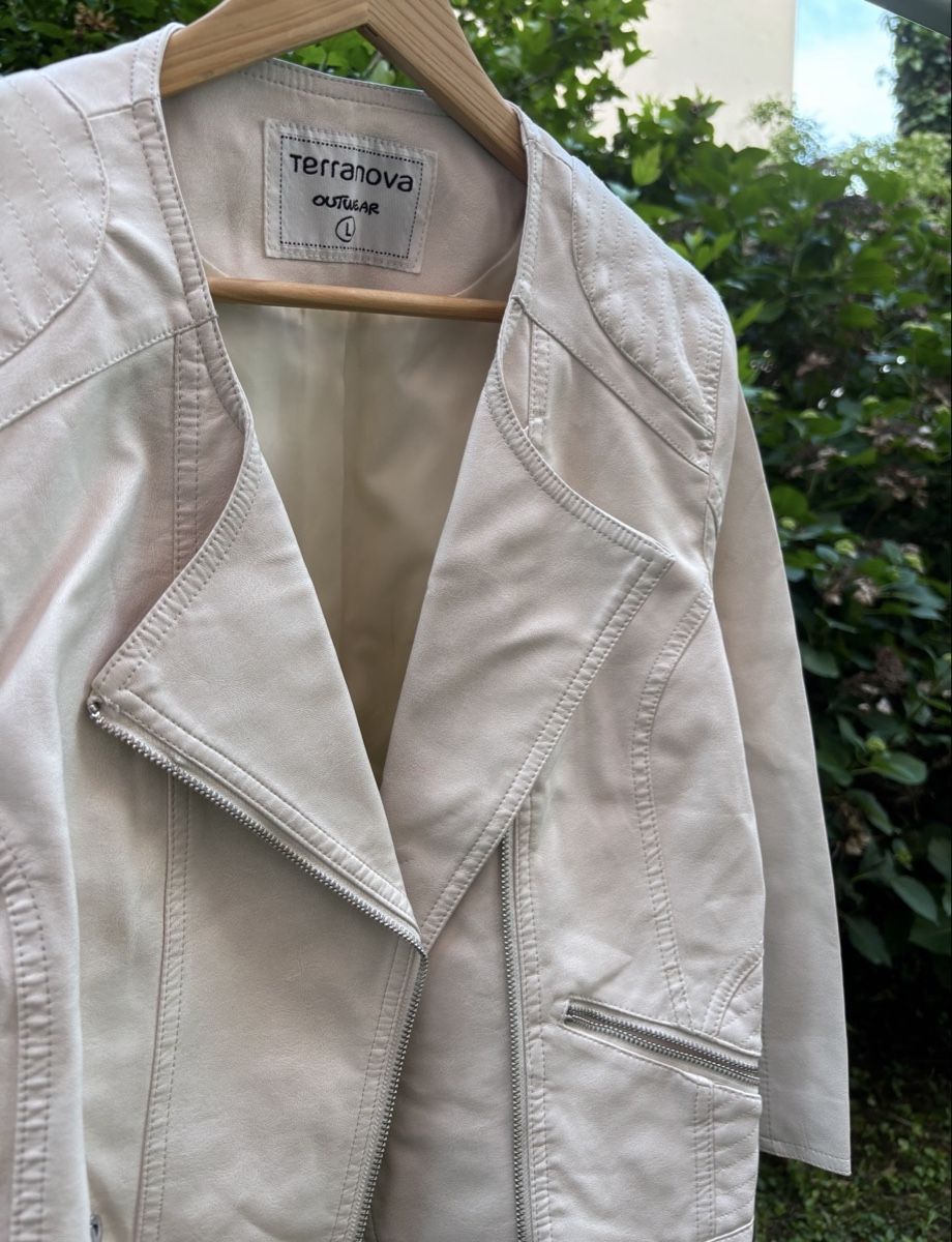 Jacken: Übergangsjacke Kunstleder Weiß  – Gebraucht aus Minusio von giiaadaaa 1