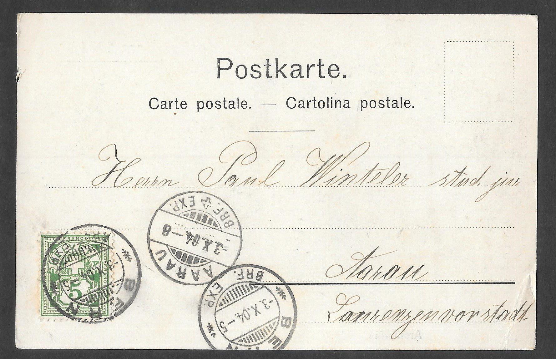 Ansichtskarten: Bern Kadettenfest 1904 – Gebraucht aus Olten von clotaldi 1