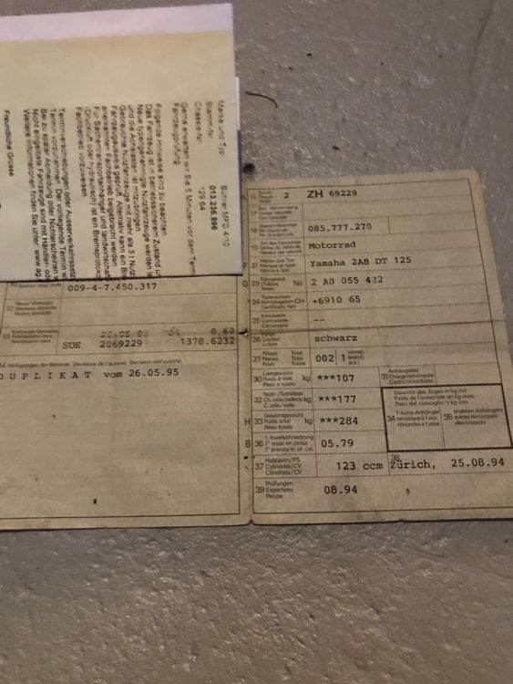 Fahrzeugausweis Kaufen auf Ricardo