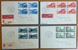 1948, B38-B41 x 4, 0 THUN KASERNE, 4 BRIEFE, SBK 100.-+