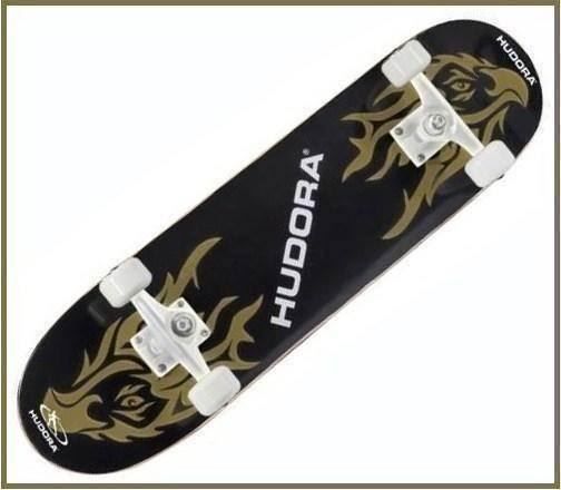Hudora – Skateboard Columbia Heights Con Zaino Incluso, Tavola In Acero Canadese, Truck In Alluminio, Cuscinetti ABEC 3