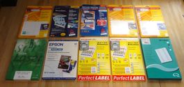 10 Packungen Drucketiketten, Fotopapier, Visitenkarten...