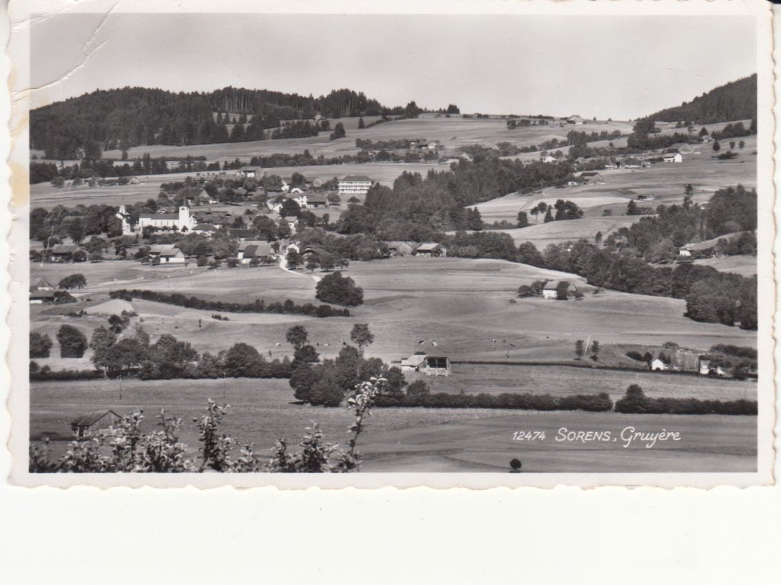 Cartoline postali: Sorens ca. 1950 – Usato da Bürglen TG venduto da StampGraf