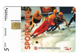 Taxcard Chip-1677 Sportcard Eisschnellauf 450 Ex ungebraucht